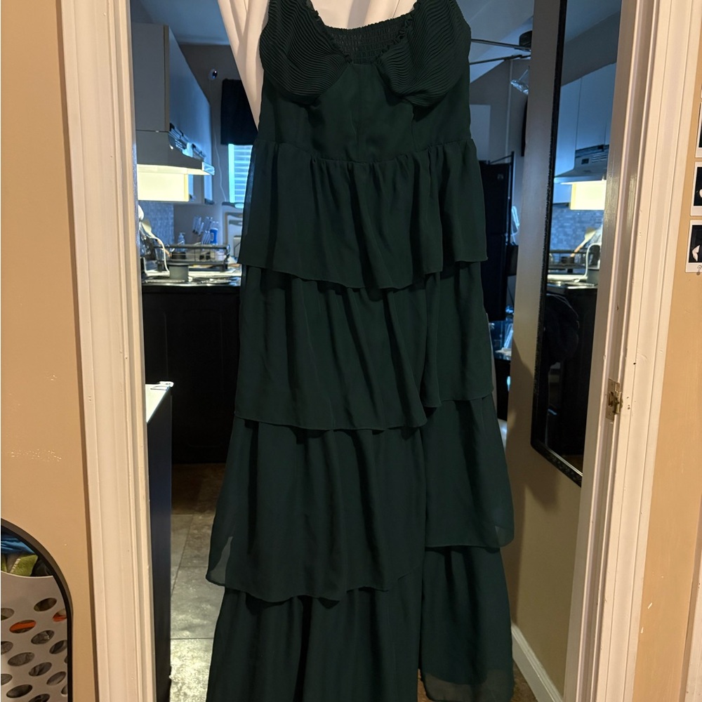 Birdy Grey Chiffon Emerald Lola Bridesmaid Dress XL